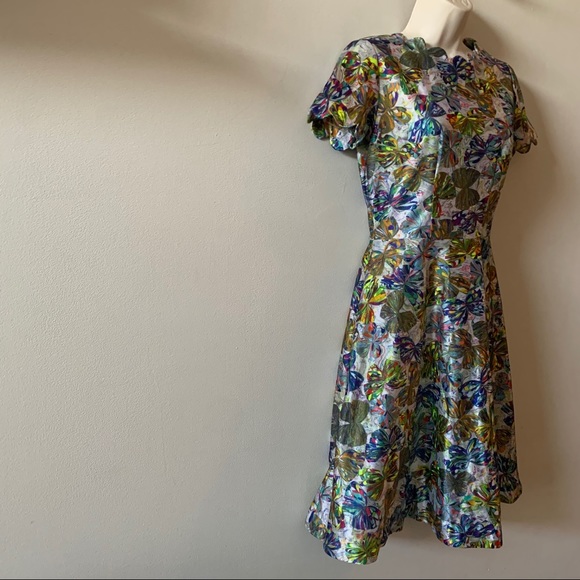 Psychedelic 60s butterfly fit and flare dress (pp) - Picture 5 of 9